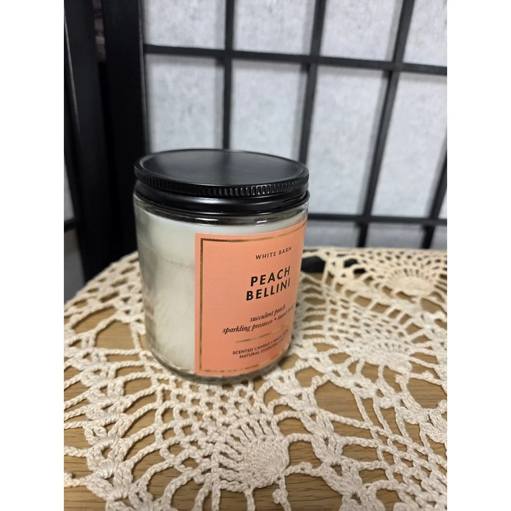 Bath & Body Works Single Wick 7oz Peach Bellini Candle NEW